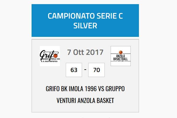 Rivit Grifo Basket Imola vs Gruppo Venturi Anzola Basket 63-70